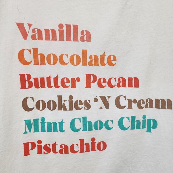 J. Crew collector tee colorful ice cream flavors short sleeve t-shirt woman sz S - Picture 4 of 6